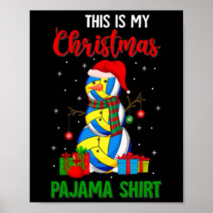 Das ist mein Weihnachts-Pajama Santa Volleyball-Lo Poster