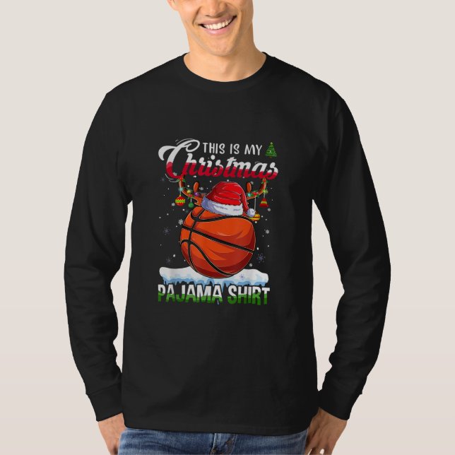 Das ist mein Weihnachts-Pajama-Shirt Basketball T-Shirt (Vorderseite)