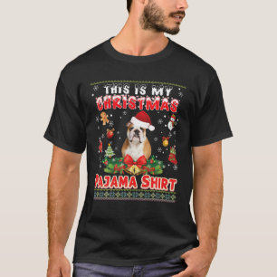Das ist mein Weihnachts-Pajama-Shirt Englisch Bull T-Shirt