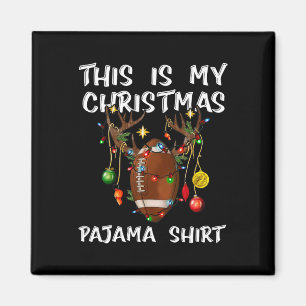 Das ist mein Weihnachts-Pajama-Shirt-Fußballfest Magnet
