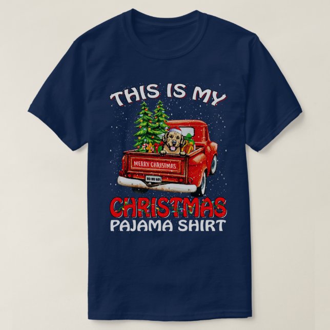 Das ist mein Weihnachts-Pajama-Shirt Golden Retrie T-Shirt (Design vorne)