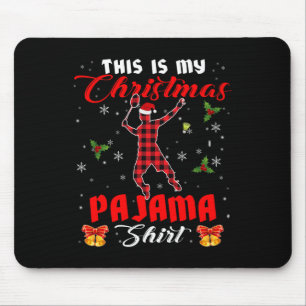 Das ist mein Weihnachts-Pajama-Shirt Santa Kariert Mousepad