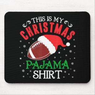 Das ist mein Weihnachts-Pajama-Spaß Santa Football Mousepad