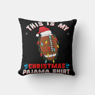 Das ist mein Weihnachts-Pajama-Spaß-Xmas-Fußballfa Kissen