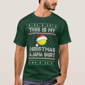 Das ist mein Weihnachts-Pajama-Tennis T-Shirt