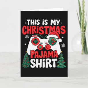 Das ist mein Weihnachts-Pajama-Video-Gamer-Boys Karte