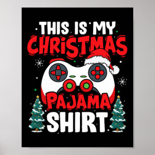 Das ist mein Weihnachts-Pajama-Video-Gamer-Boys Poster