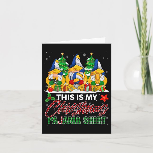 Das ist mein Weihnachts-Pajama-Volleyball-Ball Karte (Vorderseite)