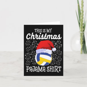 Das ist mein Weihnachts-Pajama-Volleyball Lover Fu Karte