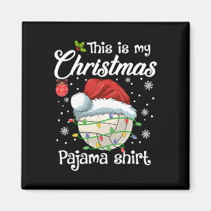 Das ist mein Weihnachts-Pajama-Volleyball-Sport-We Magnet