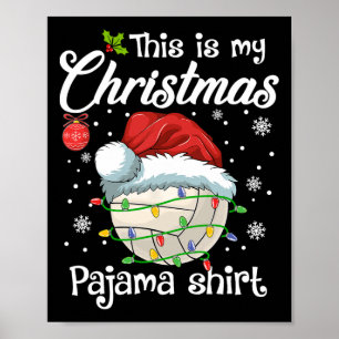Das ist mein Weihnachts-Pajama-Volleyball-Sport-We Poster