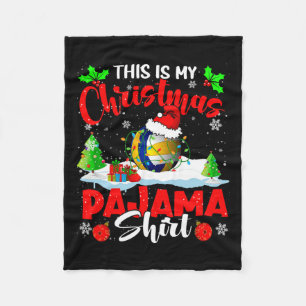 Das ist mein Weihnachts-Pajama-Weihnachtsball Fleecedecke