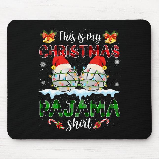 Das ist mein Weihnachts-Pajama-Weihnachtsball-Weih Mousepad (Vorne)