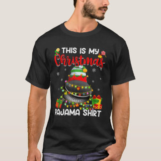 Das ist mein Weihnachts Pajama Xmas Lights Hockey  T-Shirt