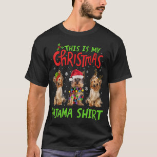 Das ist mein Weihnachts Pajama Yorkie Dog Funny Xm T-Shirt