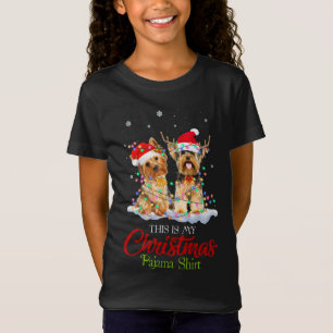 Das ist mein Weihnachts-Pajama-Yorkie-Weihnachtsma T-Shirt