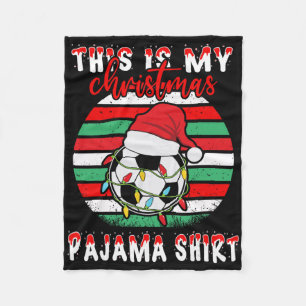 Das ist mein Weihnachts-Pyjama-Fußball-Santa-Ha Fleecedecke