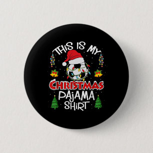 Das ist mein Weihnachts-Pyjama-Fußballspieler Weih Button