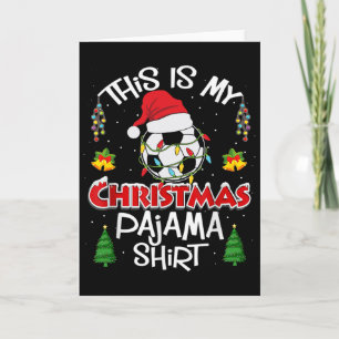 Das ist mein Weihnachts-Pyjama-Fußballspieler Weih Karte
