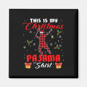 Das ist mein Weihnachts-Pyjama-Hemd Santa Karo Bad Magnet