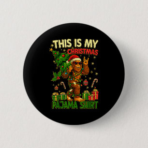Das ist mein Weihnachts-Pyjama Lustiger Big Foot X Button