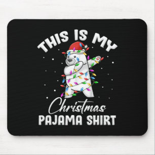 Das ist mein Weihnachts-Pyjama-Polarbär-Spaß Fraue Mousepad