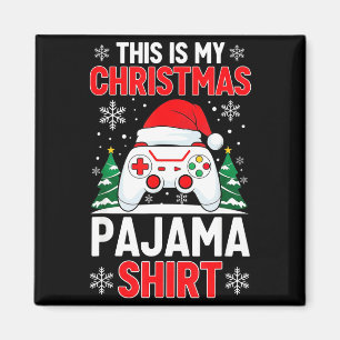 Das ist mein Weihnachts-Pyjama-Shirt Gaming Xmas M Magnet