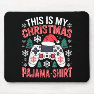 Das ist mein Weihnachts-Pyjama-Shirt Gaming Xmas M Mousepad