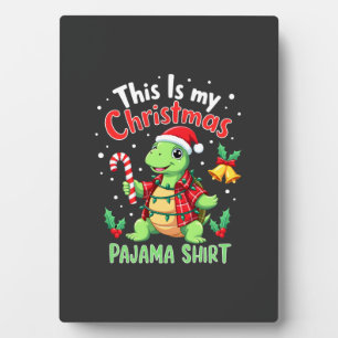 Das ist mein Weihnachts-Schildkröten-Pyjama-Shirt  Fotoplatte