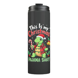 Das ist mein Weihnachts-Schildkröten-Pyjama-Shirt  Thermosbecher