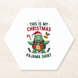 Das ist mein Weihnachts-Schildkröten-Pyjama-Shirt Untersetzer