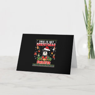 Das ist mein Weihnachts-Sweater Schnauzer-Hund Ugl Feiertagskarte