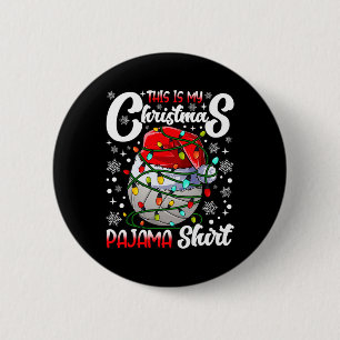Das ist mein Weihnachtsbaum Pajama Volleyball Weih Button