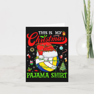 Das ist mein Weihnachtsbaum Pajama Volleyball Weih Karte