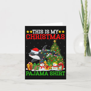 Das ist mein Weihnachtsbaum Pajamas Orca Lighting Karte