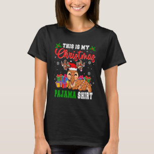 Das ist mein Weihnachtsfest Pajama Santa Reindeer T-Shirt