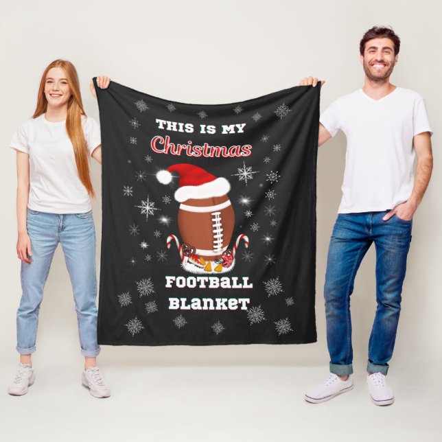 Das ist mein Weihnachtsfußball mit Snacks Fleecedecke (Beispiel)