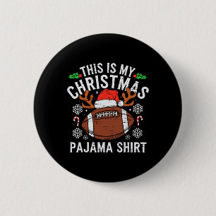 Das ist mein Weihnachtsfußball Pajama Shirt Sport Button