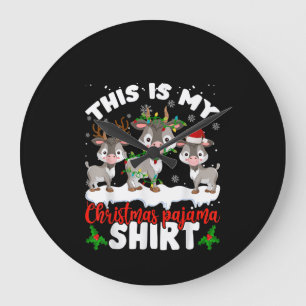 Das ist mein Weihnachtsgeschenk für Pajama Santa G Große Wanduhr