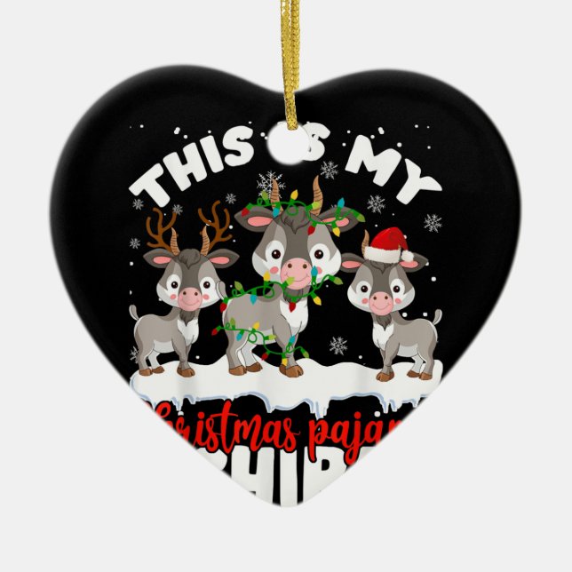 Das ist mein Weihnachtsgeschenk für Pajama Santa G Keramik Ornament (Vorne)