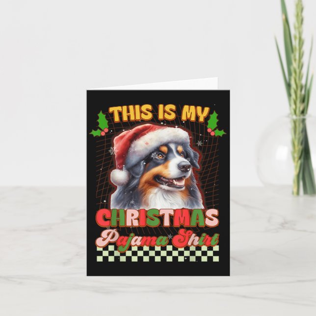 Das ist mein Weihnachtspajama Funny Australian She Karte (Vorderseite)