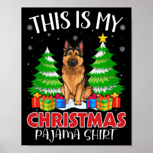 Das ist mein Weihnachtspajama German Shepherd Dog  Poster