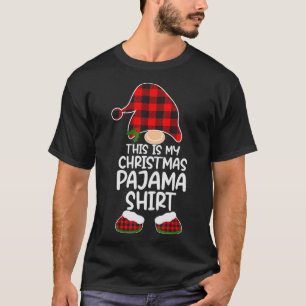 Das ist mein Weihnachtspajama Gnome Xmas Red Karie T-Shirt