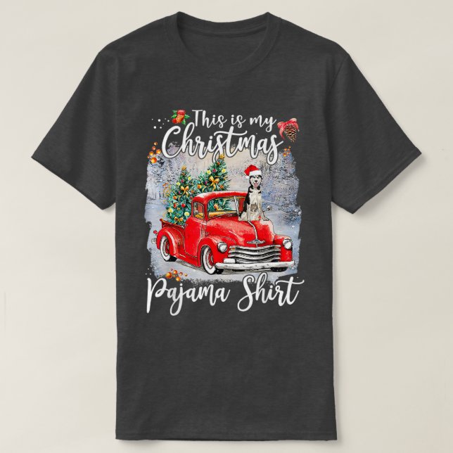 Das ist mein Weihnachtspajama Husky Xmas Hund Love T-Shirt (Design vorne)