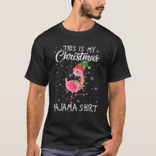 Das ist mein Weihnachtspajama Niedlicher Flamingo T-Shirt