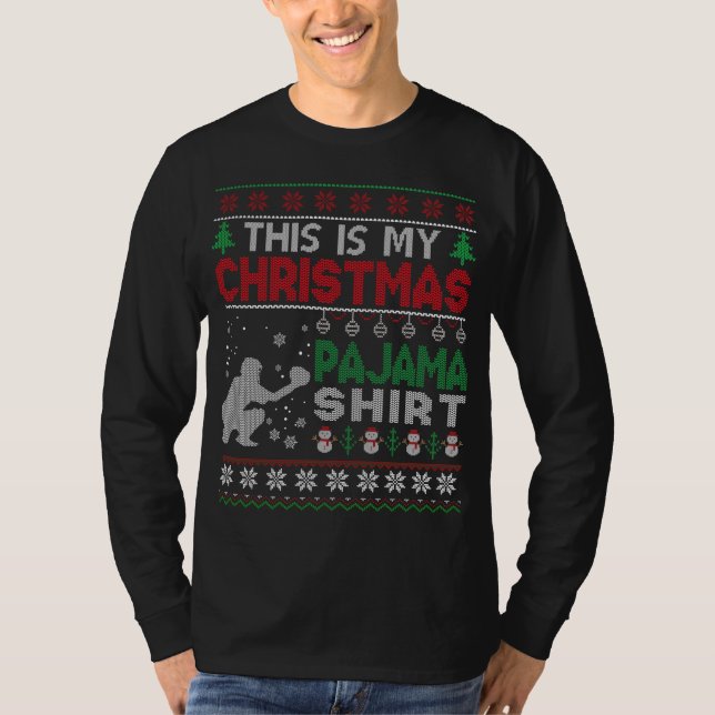 Das ist mein Weihnachtspajama Ugly Sweater Basebal T-Shirt (Vorderseite)