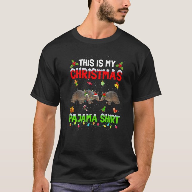 Das ist mein Weihnachtspajama Xmas Armadillo Squad T-Shirt (Vorderseite)