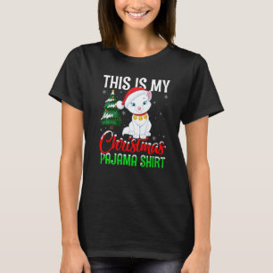 Das ist mein Weihnachtspyjama Santa Hut Katze Xma T-Shirt