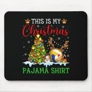 Das ist mein Weihnachtsvolleyball Pajama Funny Xma Mousepad