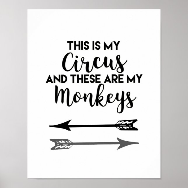 Das ist mein Zirkus Das ist mein Affenposter Poster (Vorne)